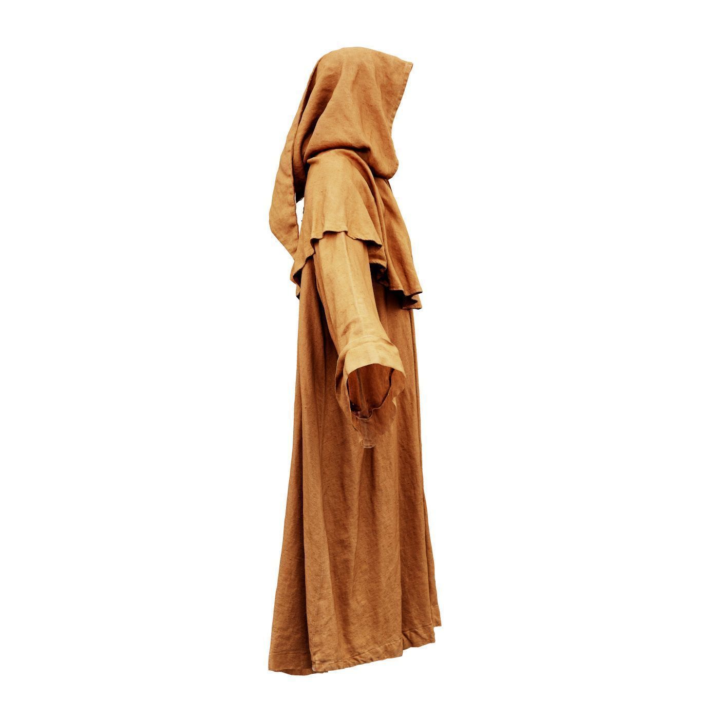 Druid Hooded Low-poly 3D model_5