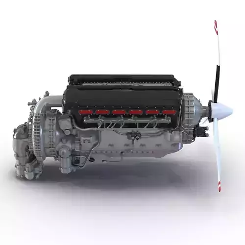 Piston Aero Engine 2 3D model