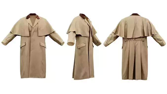 Detective Coat Low-poly 3D model