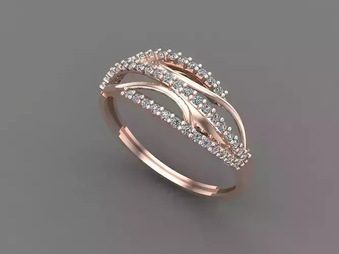 Womens Diamond Signet Ring Women Rings 3dmodels 3D print model