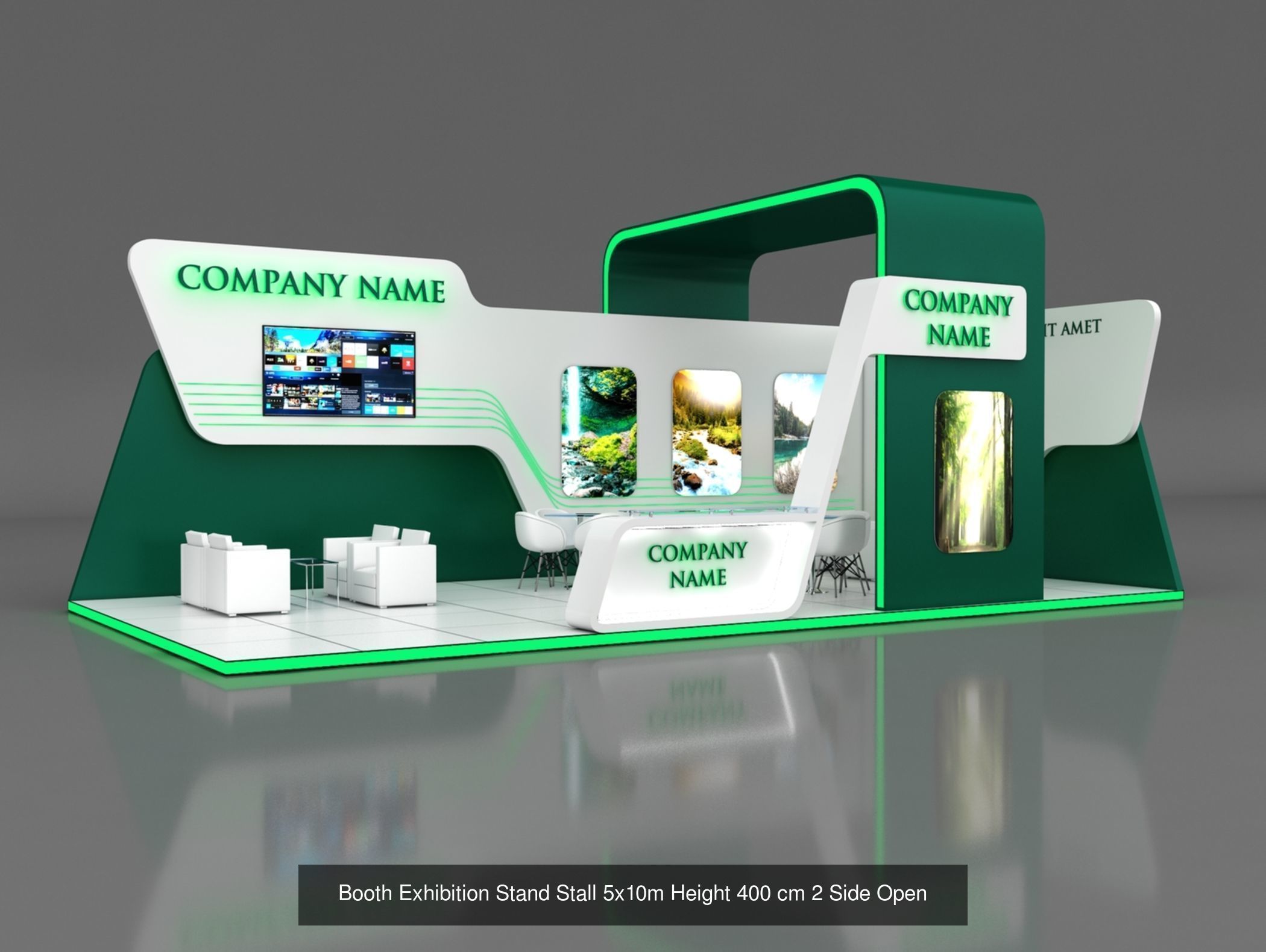 5 Exhibition Stand Stall Booth 3D model 3D Model Collection _3