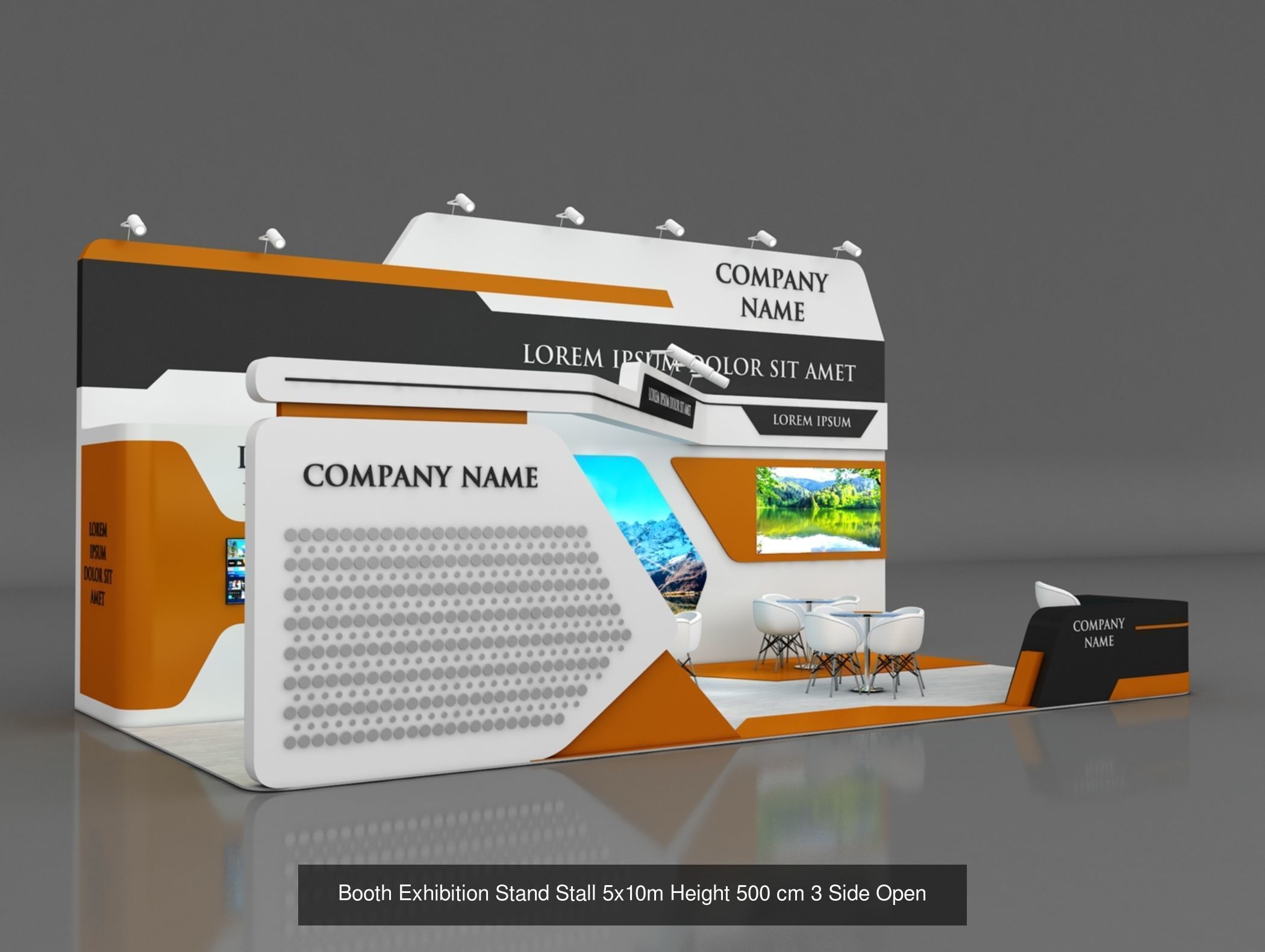 5 Exhibition Stand Stall Booth 3D model 3D Model Collection _1