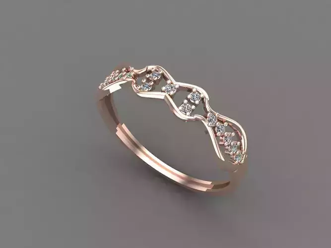 Womens Diamond Signet Ring Women Rings 3dmodels 3D print model