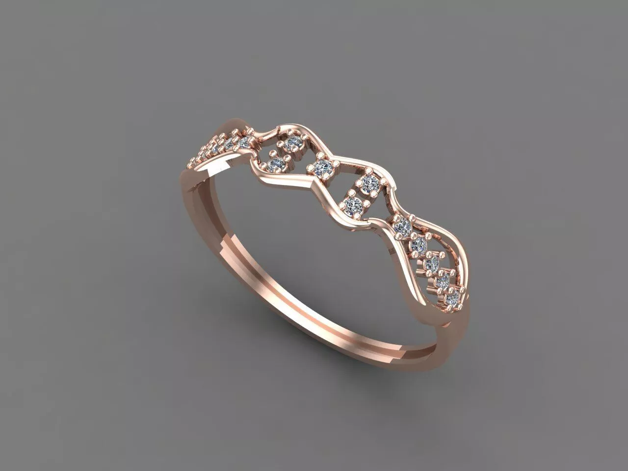 Womens Diamond Signet Ring Women Rings 3dmodels 3D print model 3D print model