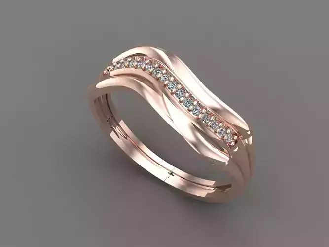 Womens Diamond Signet Ring Women Rings 3dmodels 3D print model