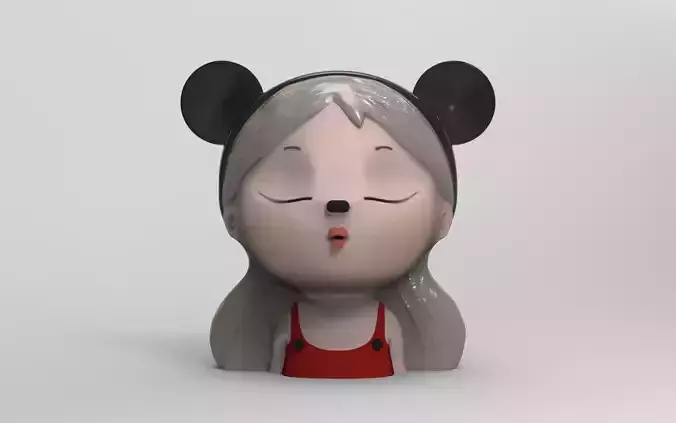 Cute girls and boys planters 9 - STL for 3d printing