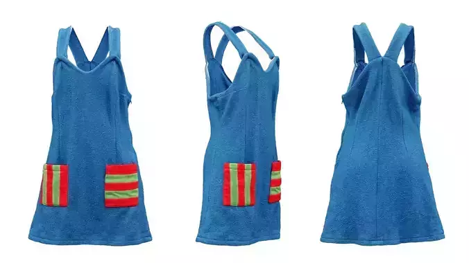 Cute Outfit A Dress Low-poly 3D model