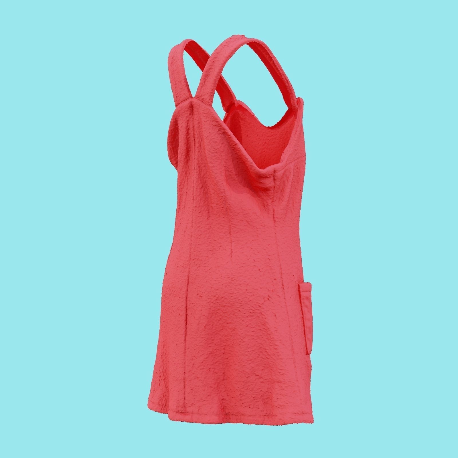 Cute Outfit A Dress Low-poly 3D model_23