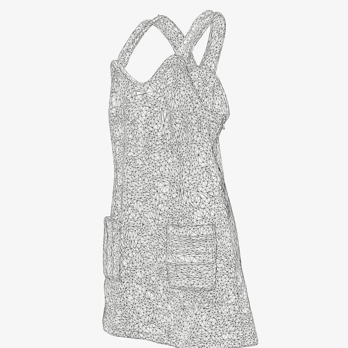 Cute Outfit A Dress Low-poly 3D model_14