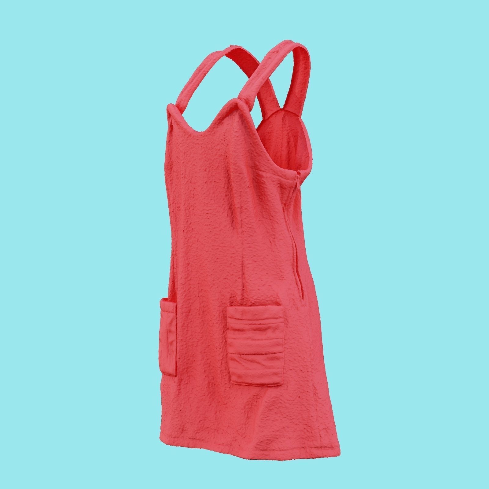 Cute Outfit A Dress Low-poly 3D model_20