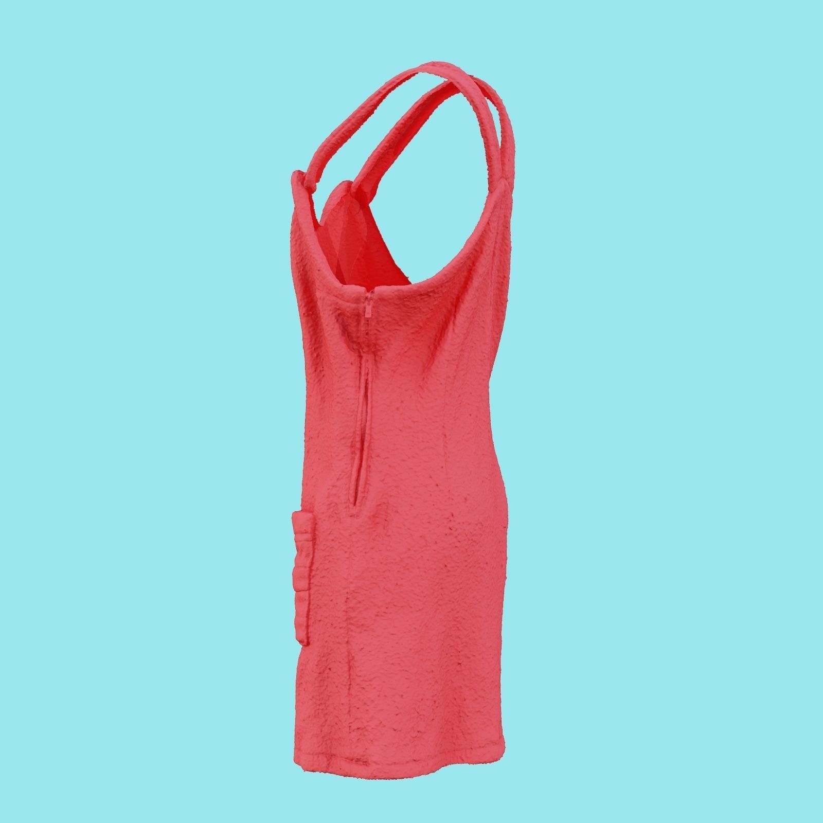 Cute Outfit A Dress Low-poly 3D model_19