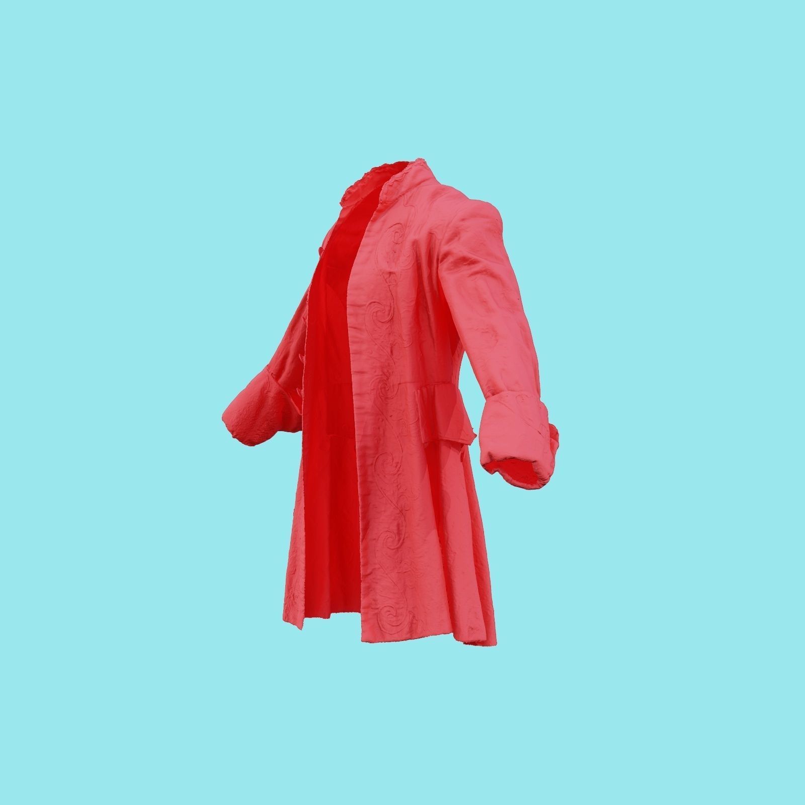 Curl Jacket Low-poly 3D model_23