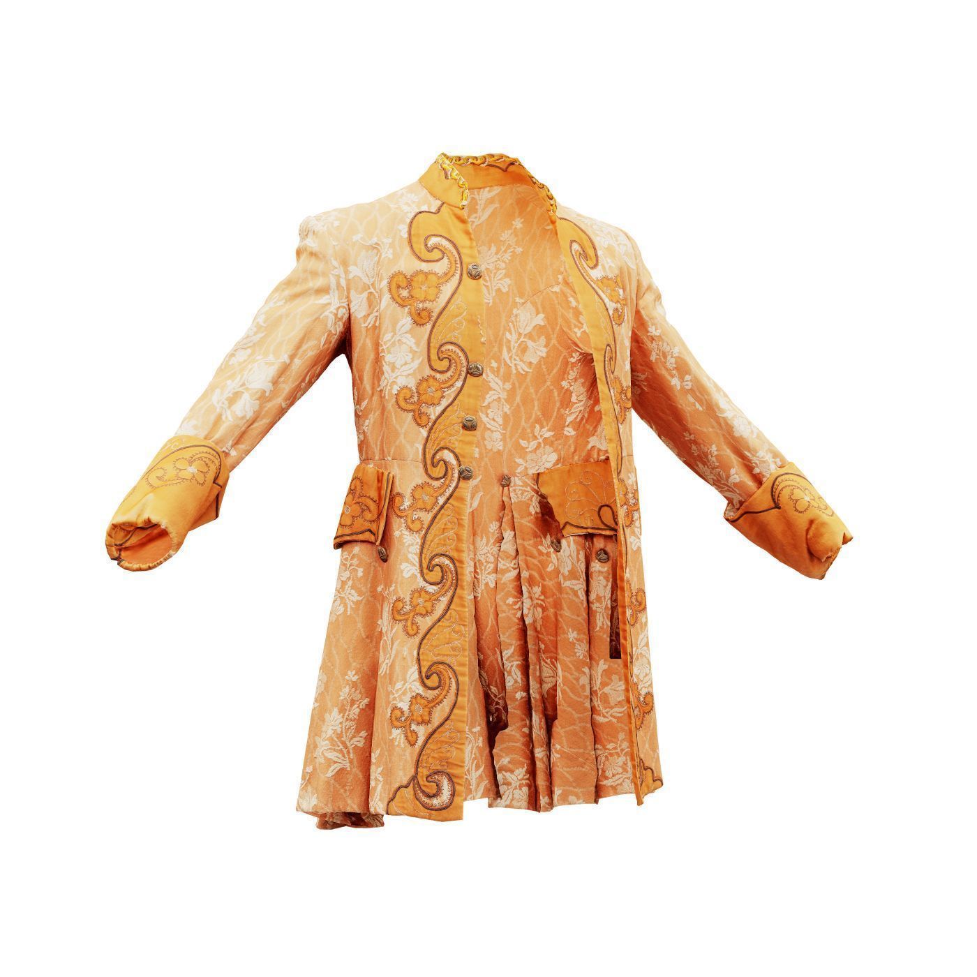 Curl Jacket Low-poly 3D model_3