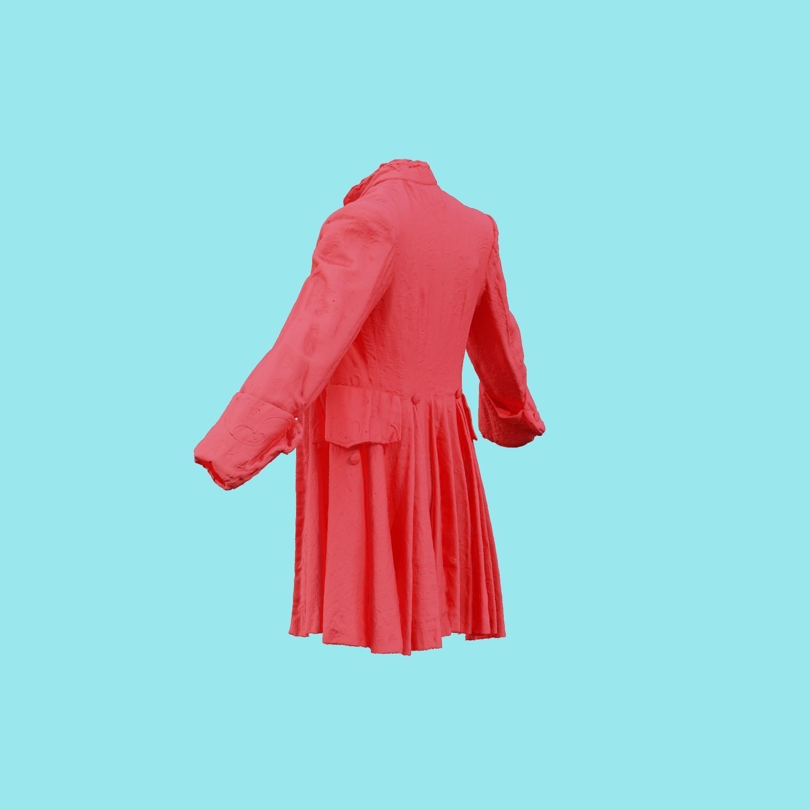 Curl Jacket Low-poly 3D model_22