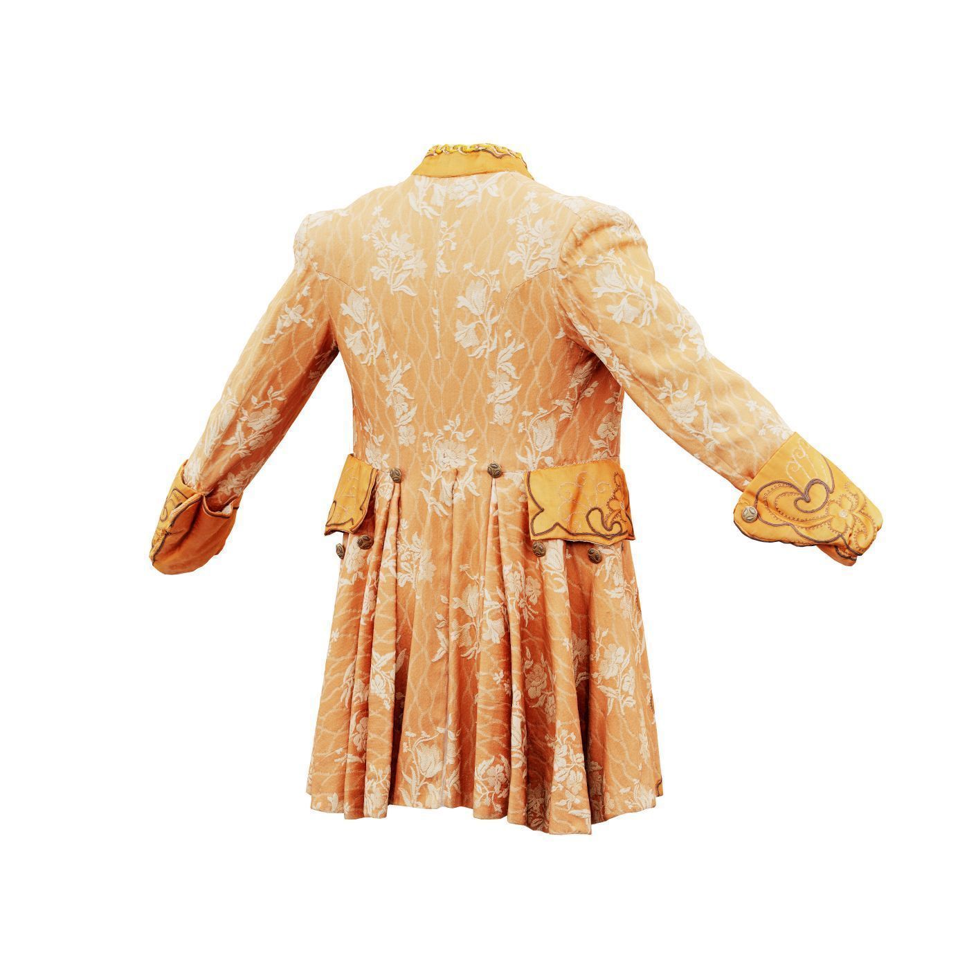 Curl Jacket Low-poly 3D model_7