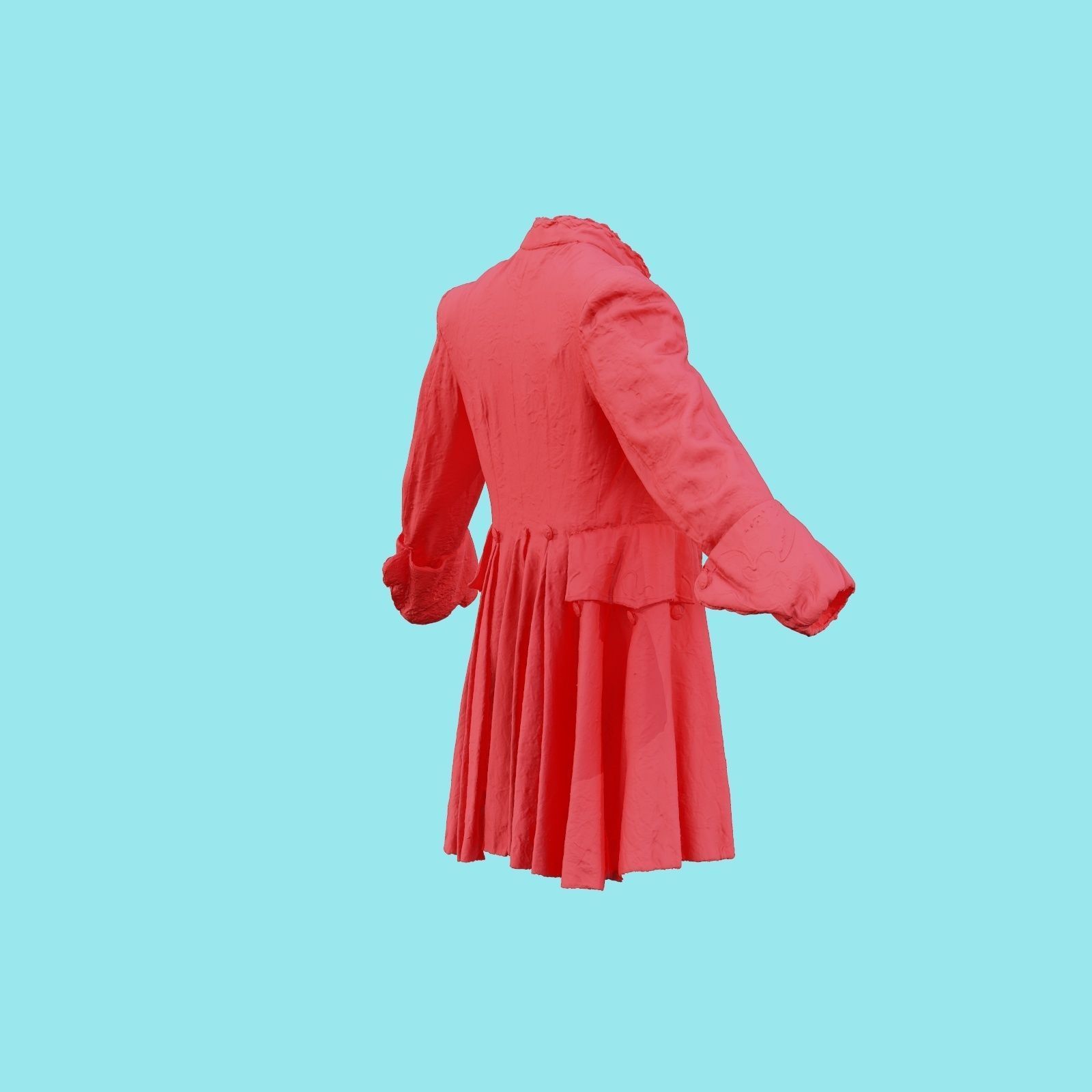 Curl Jacket Low-poly 3D model_20