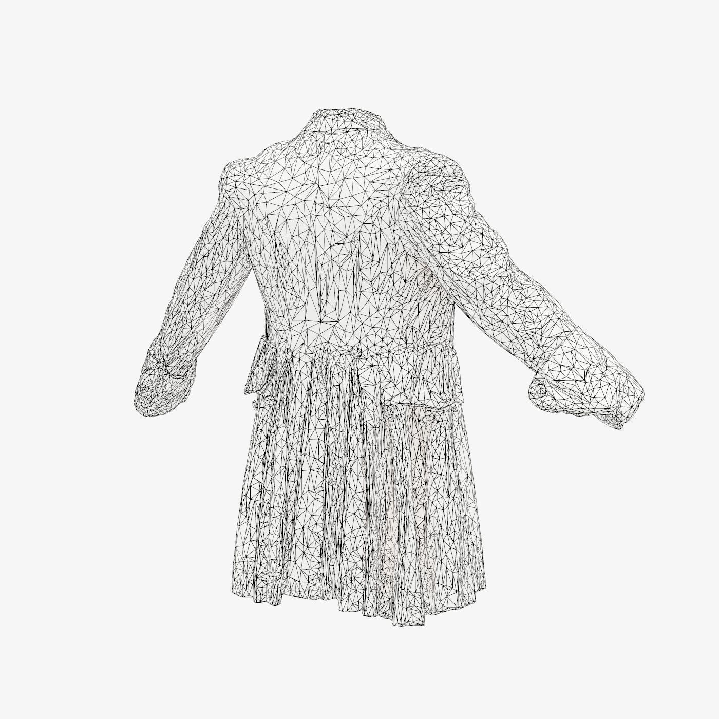 Curl Jacket Low-poly 3D model_15