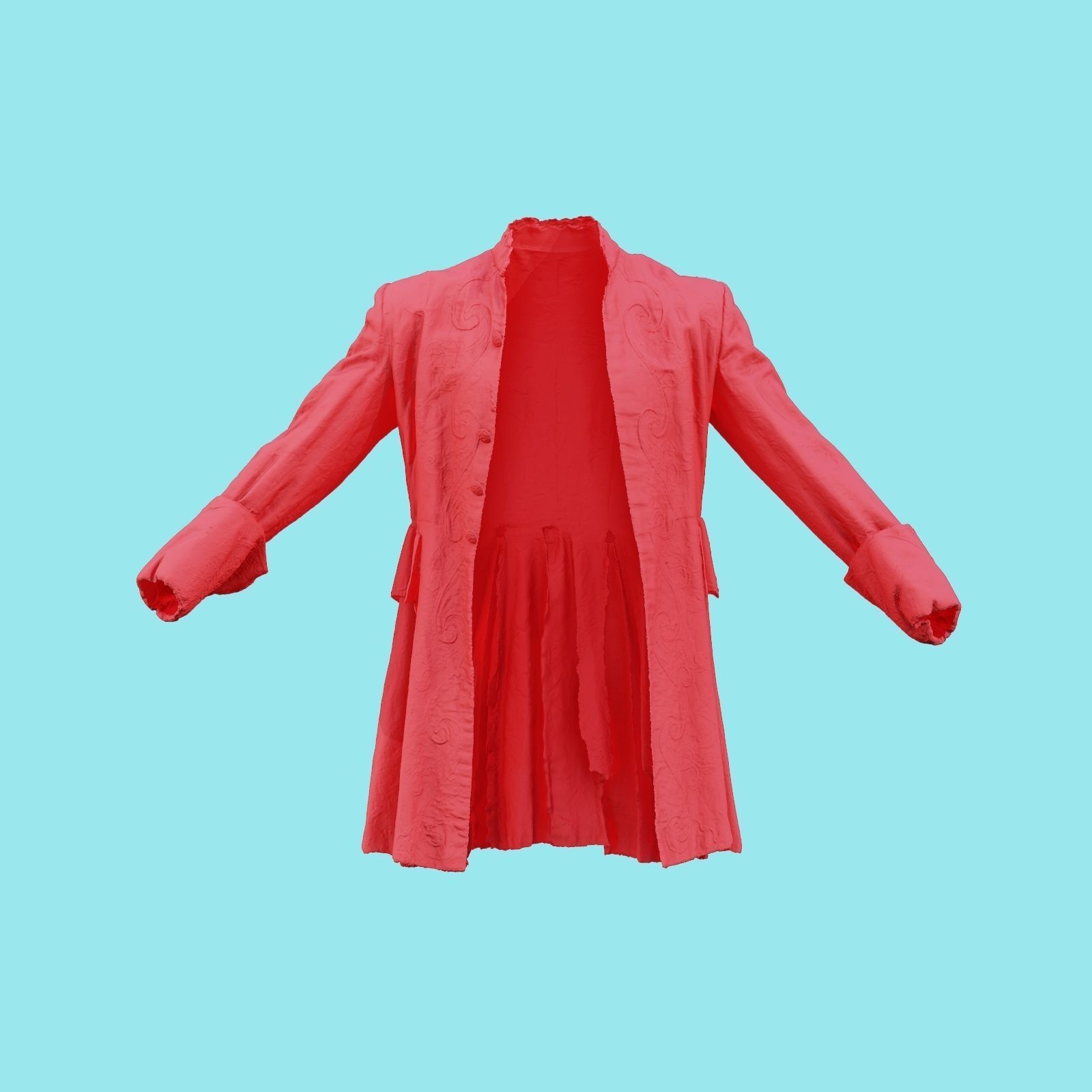Curl Jacket Low-poly 3D model_18