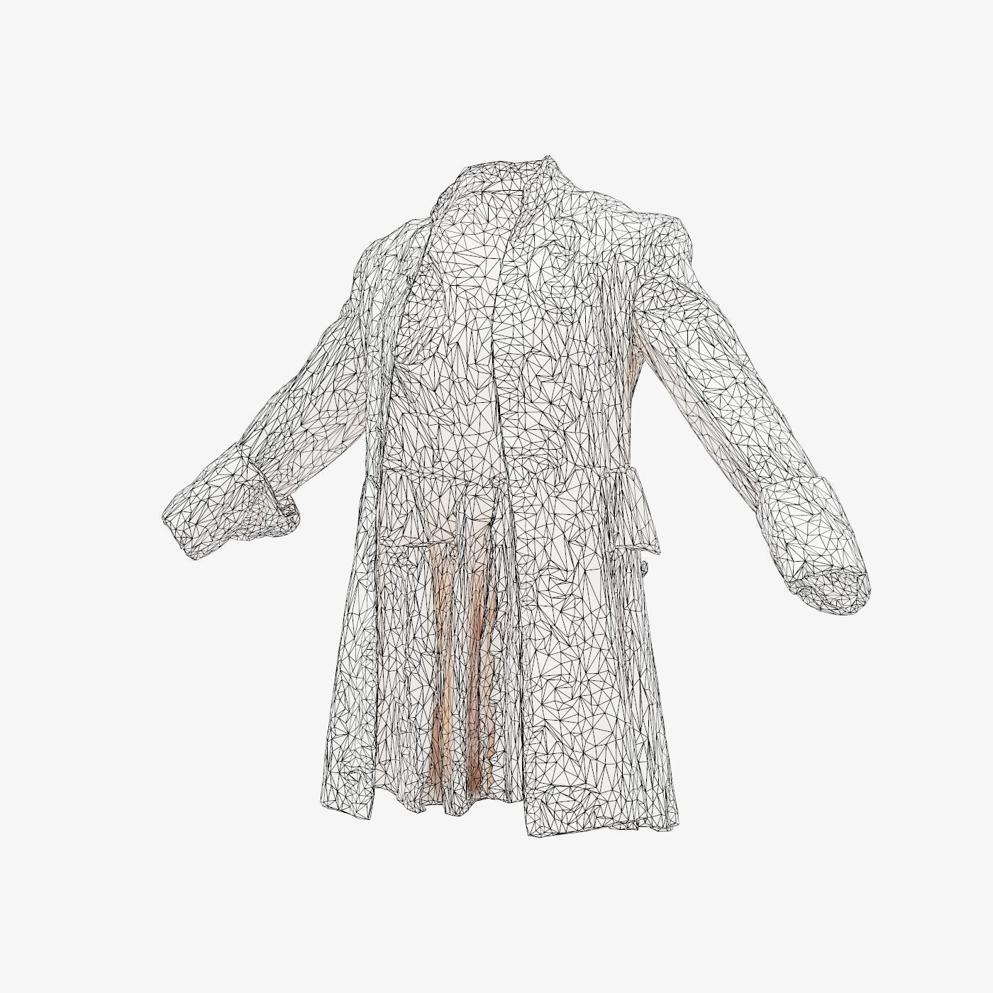 Curl Jacket Low-poly 3D model_14