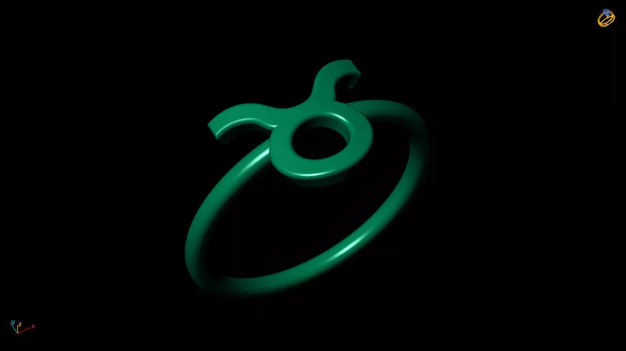 taurus Zodiac sign Ring  3D Model 3D print model_0