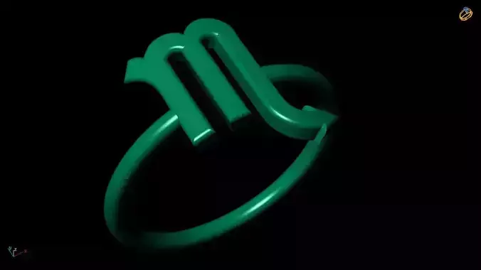 scorpio Zodiac sign Ring  3D Model