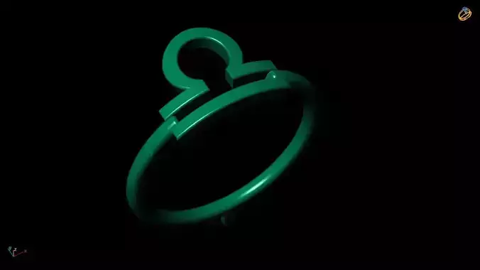 libra Zodiac sign Ring  3D Model
