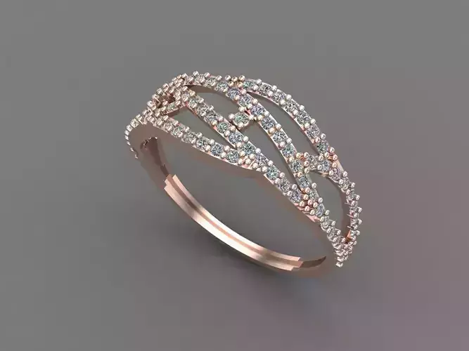 Womens Diamond Signet Ring Women Rings 3dmodels 3D print model