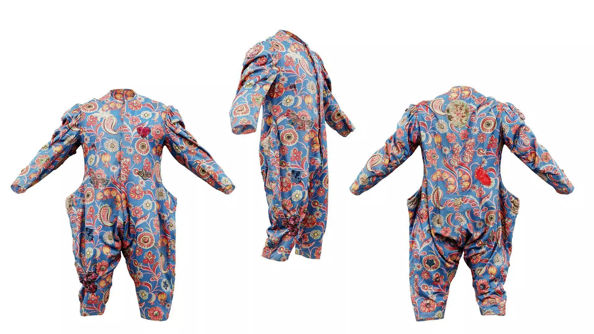 Clown Suit B Low-poly 3D model_0