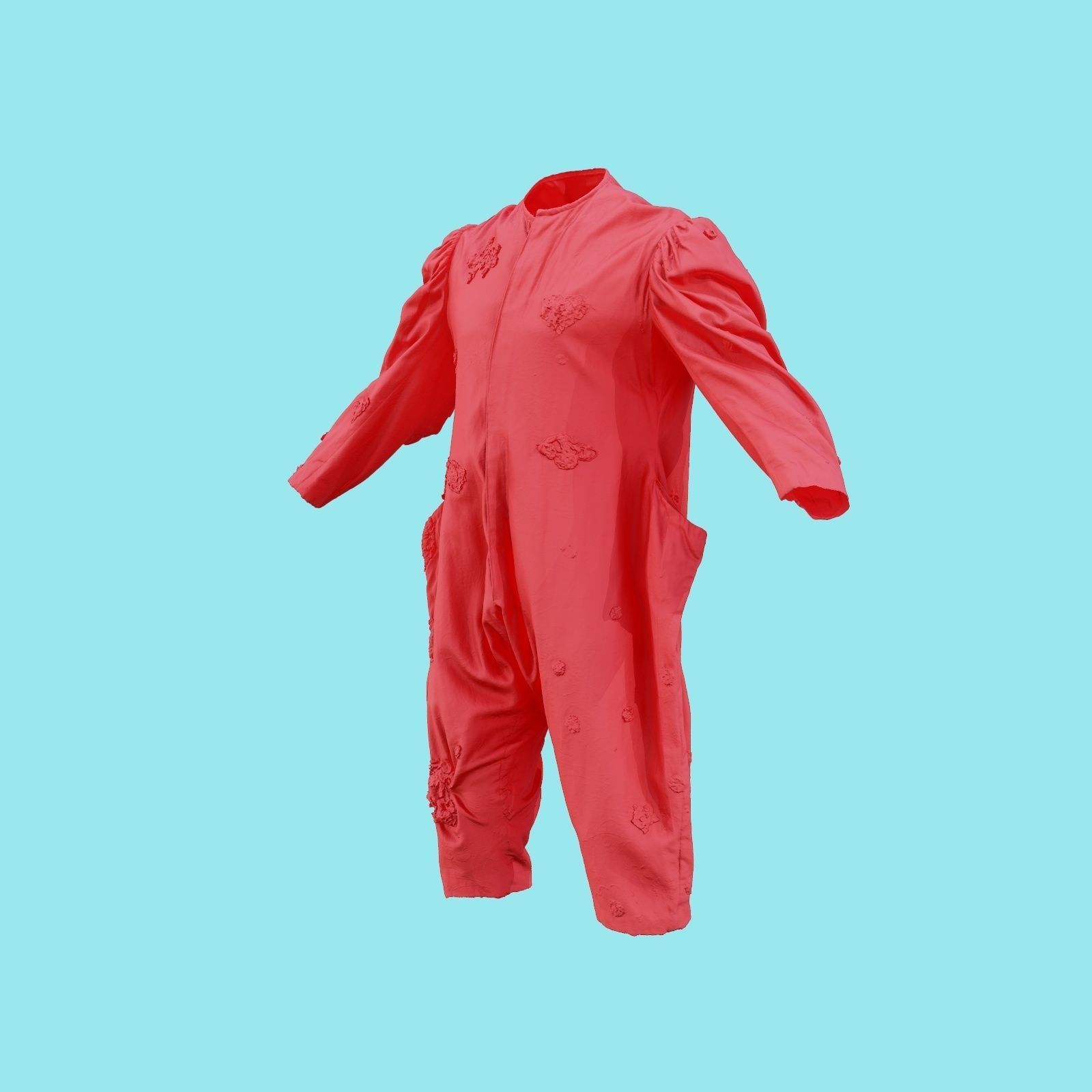 Clown Suit B Low-poly 3D model_20