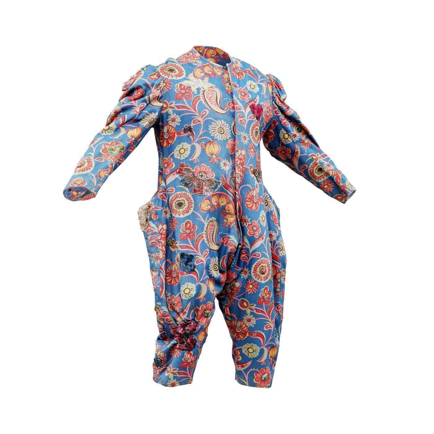 Clown Suit B Low-poly 3D model_3