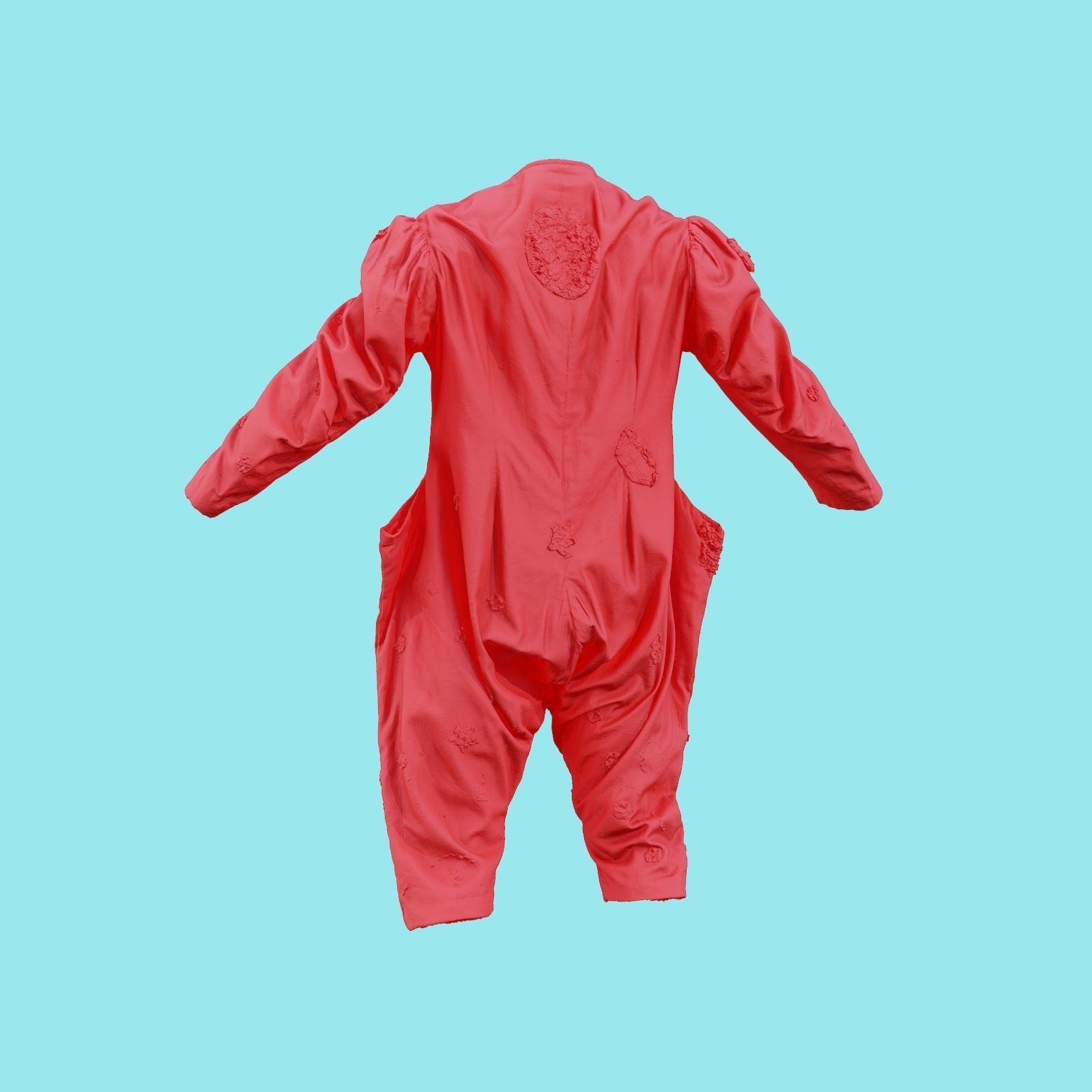 Clown Suit B Low-poly 3D model_18