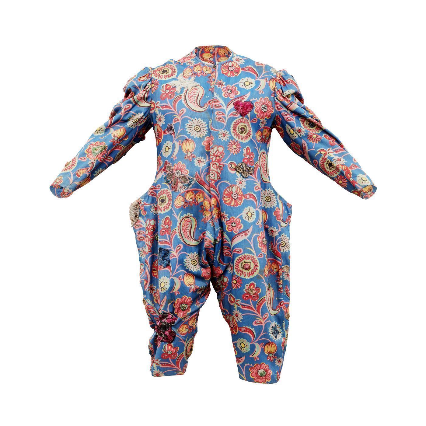 Clown Suit B Low-poly 3D model_2