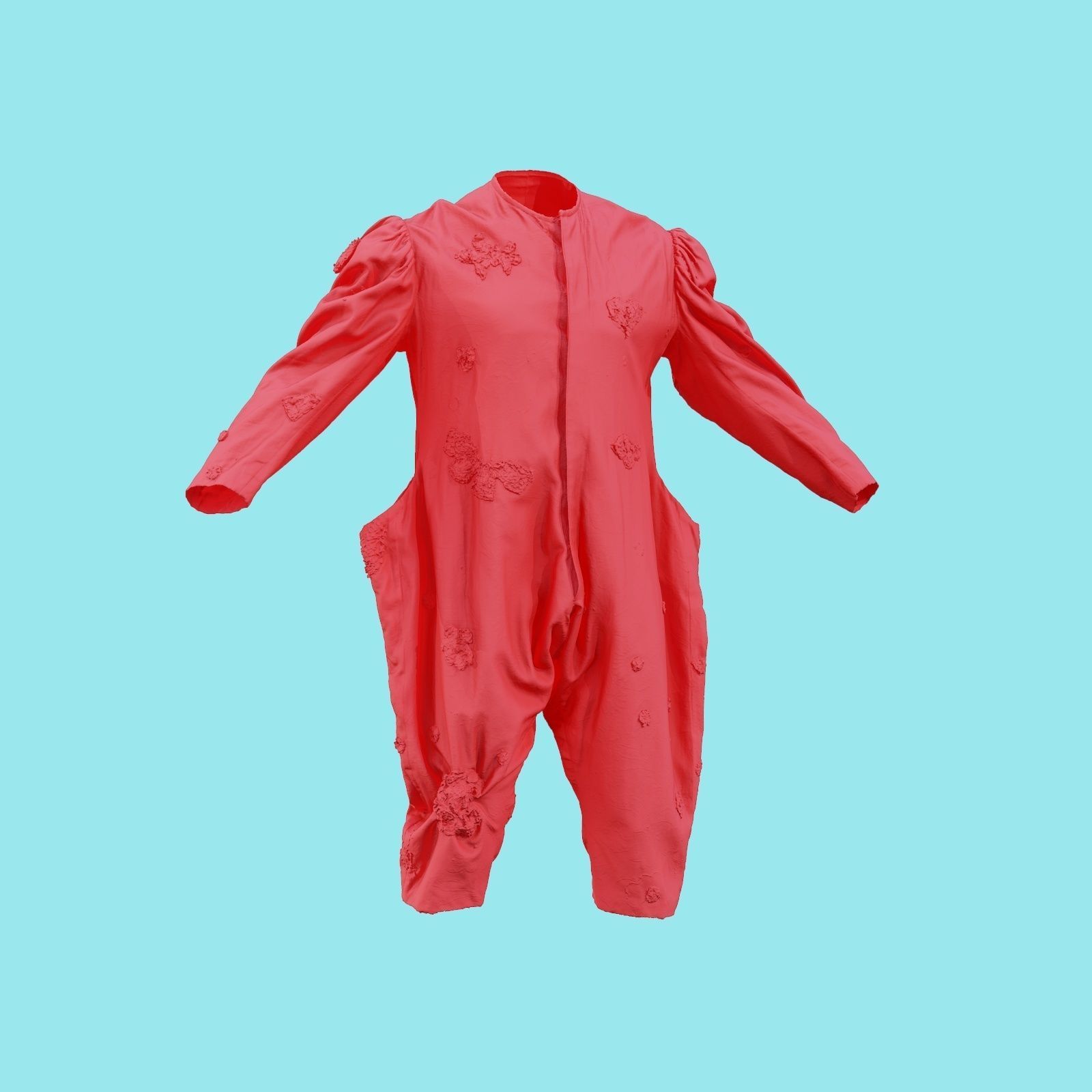 Clown Suit B Low-poly 3D model_21