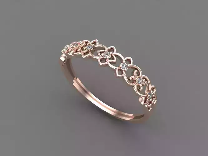 Womens Diamond Signet Ring Women Rings 3dmodels 3D print model