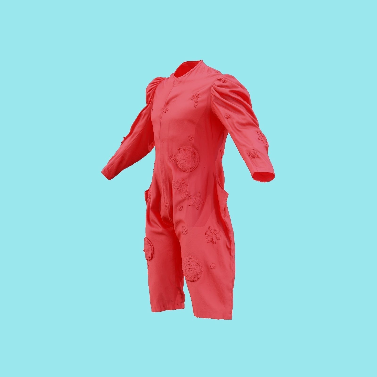 Clown Suit A Low-poly 3D model_20