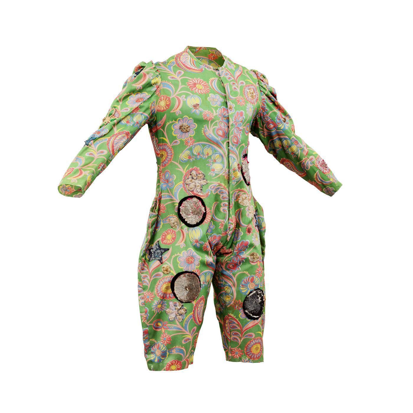 Clown Suit A Low-poly 3D model_3