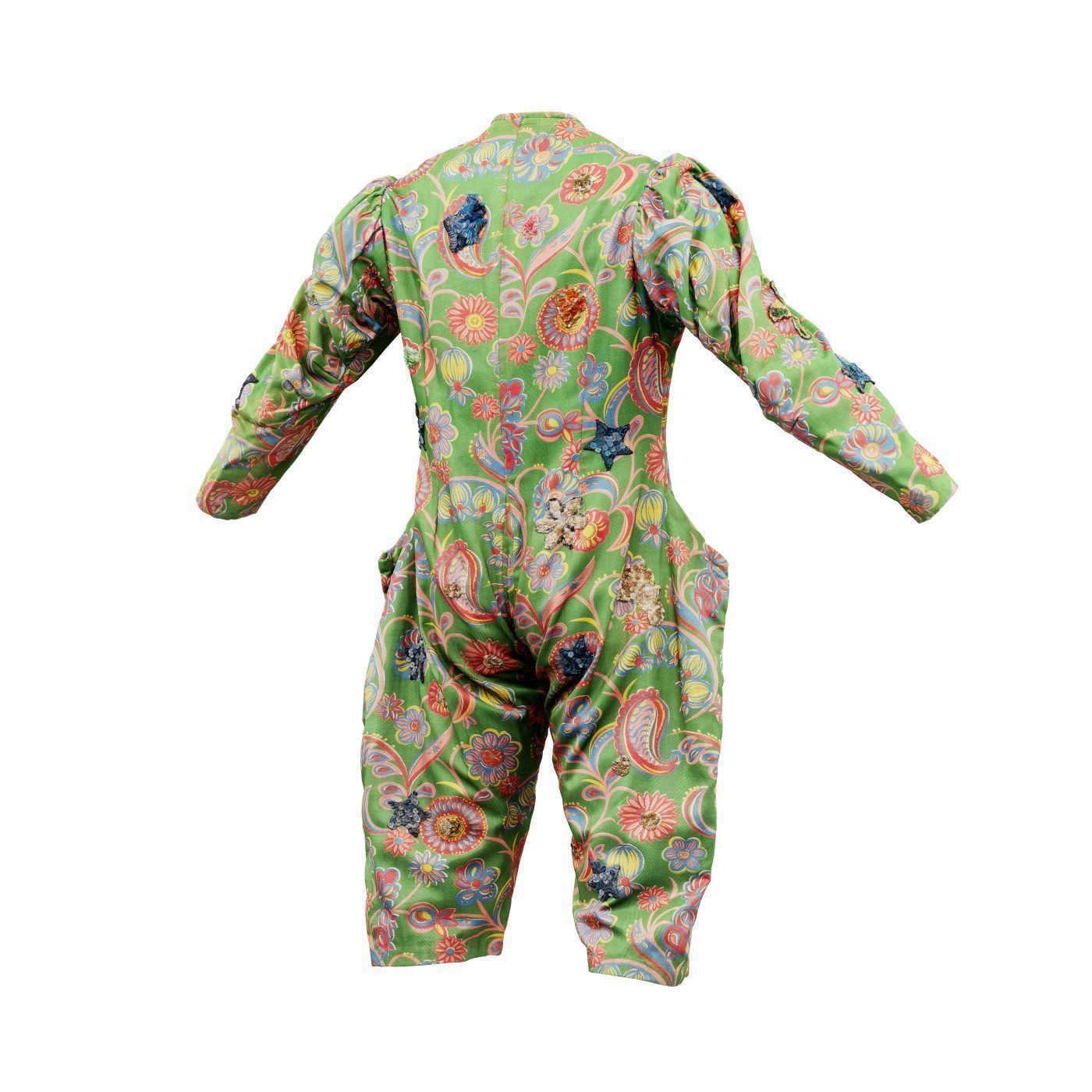 Clown Suit A Low-poly 3D model_7