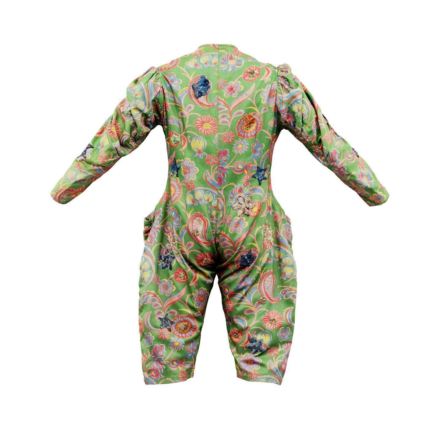 Clown Suit A Low-poly 3D model_8