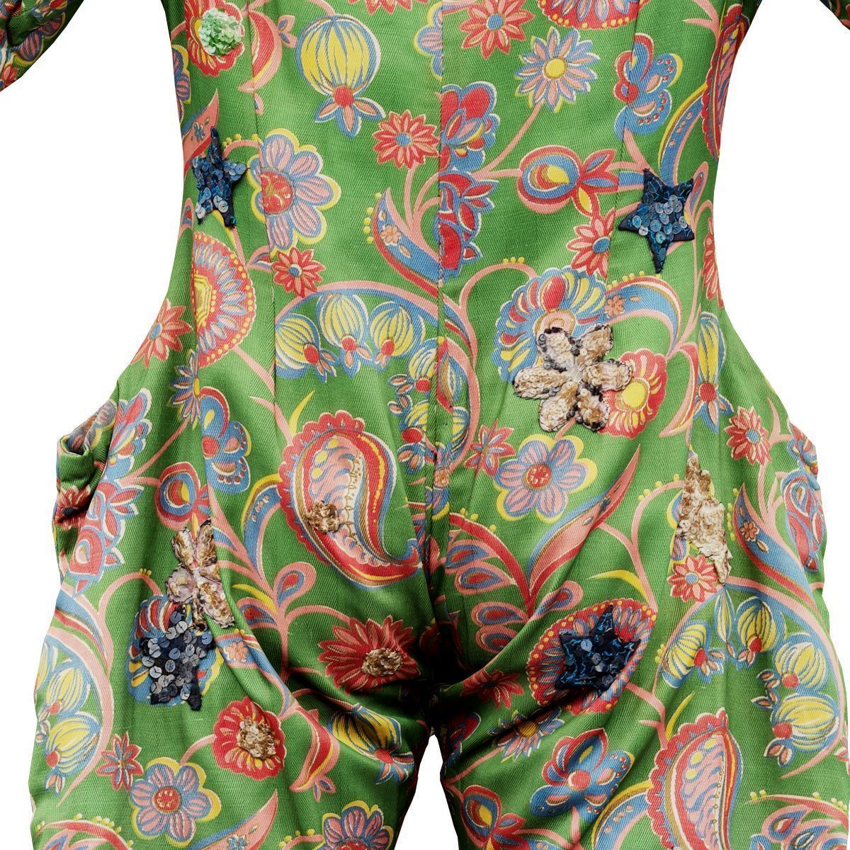 Clown Suit A Low-poly 3D model_17