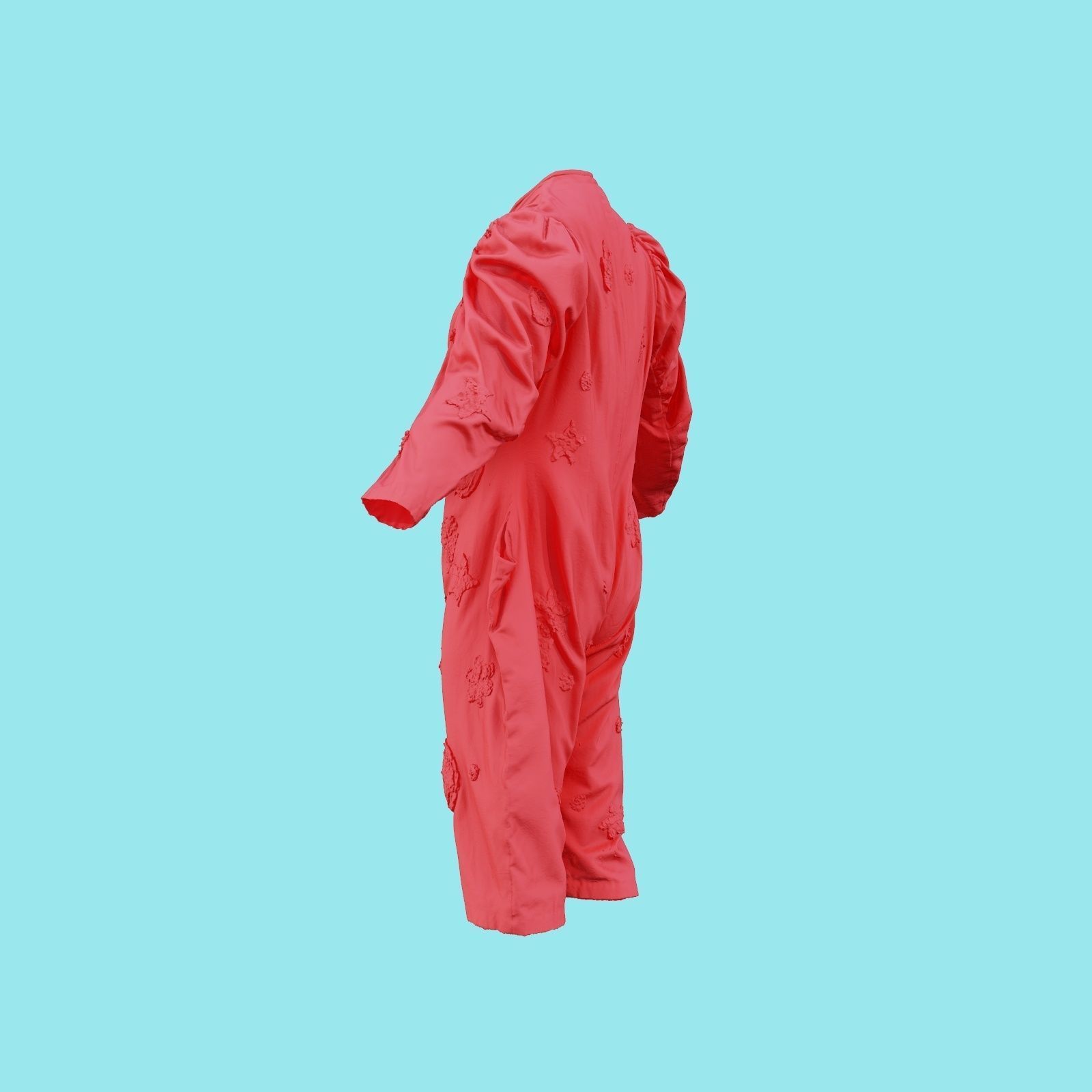 Clown Suit A Low-poly 3D model_19