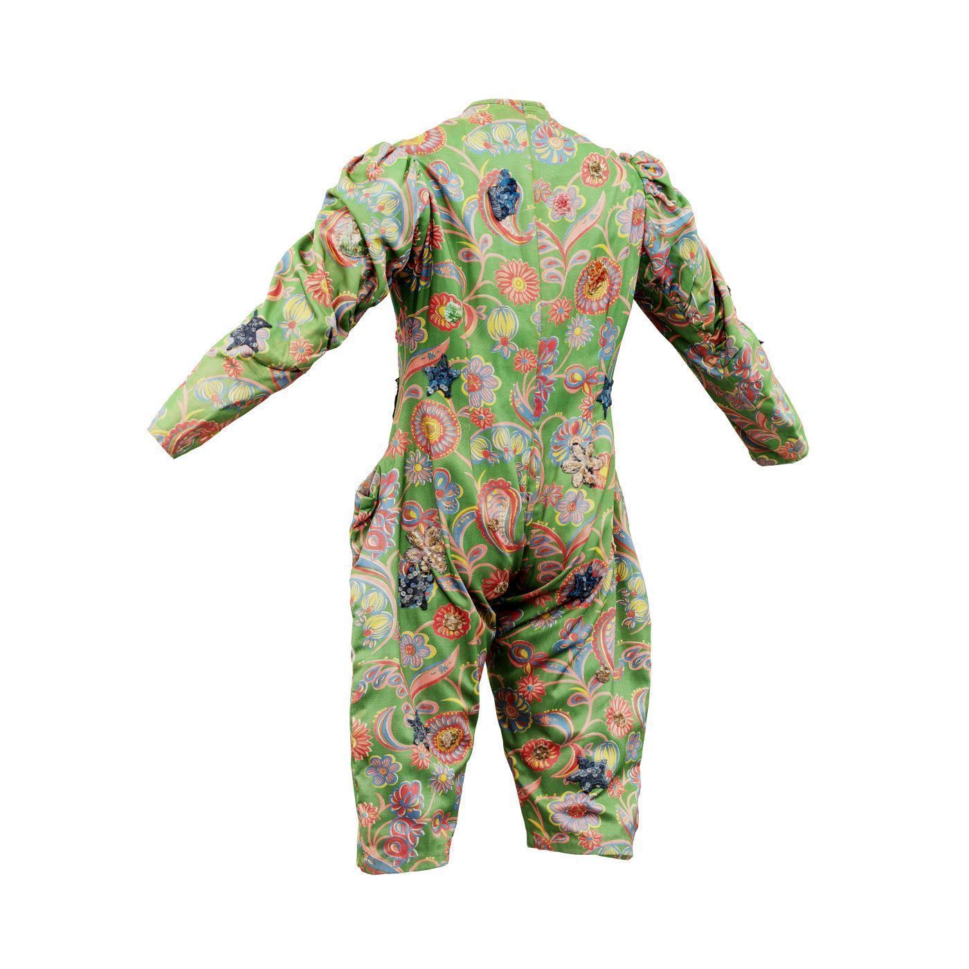 Clown Suit A Low-poly 3D model_9