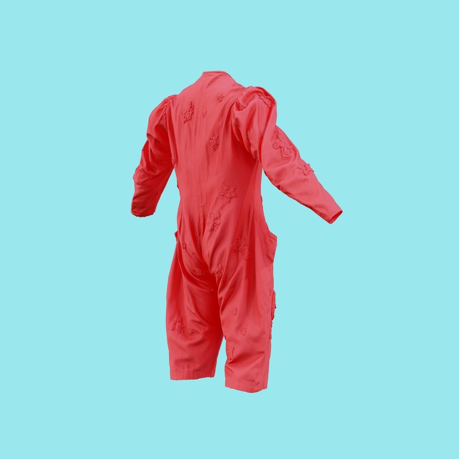 Clown Suit A Low-poly 3D model_23