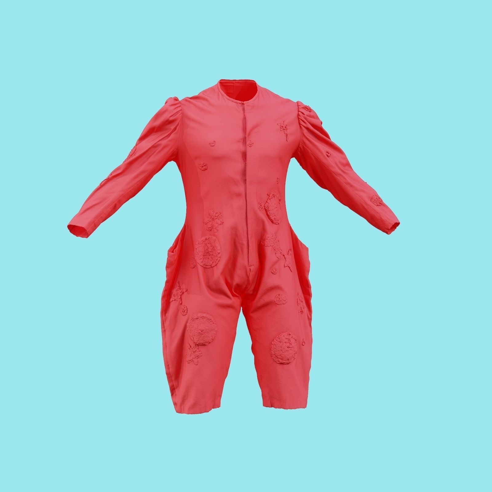 Clown Suit A Low-poly 3D model_21