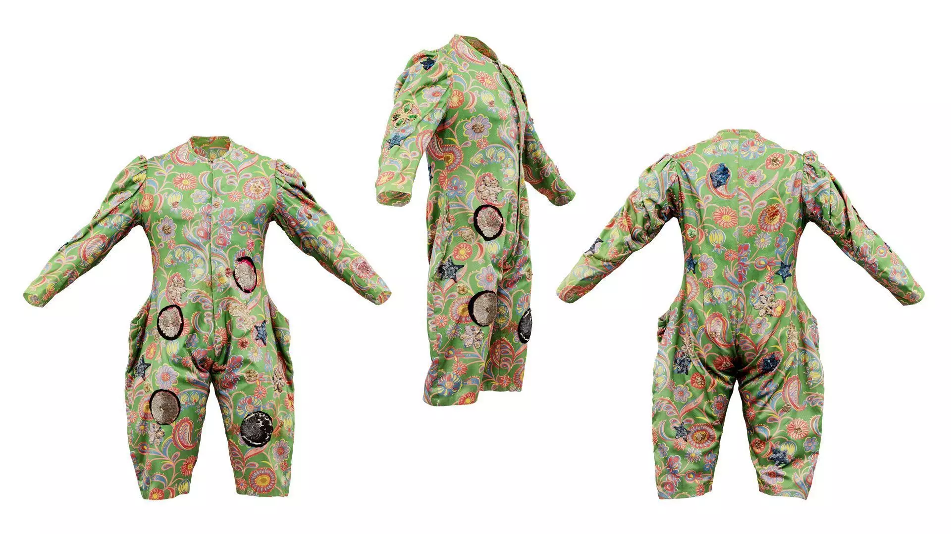 Clown Suit A Low-poly 3D model_0