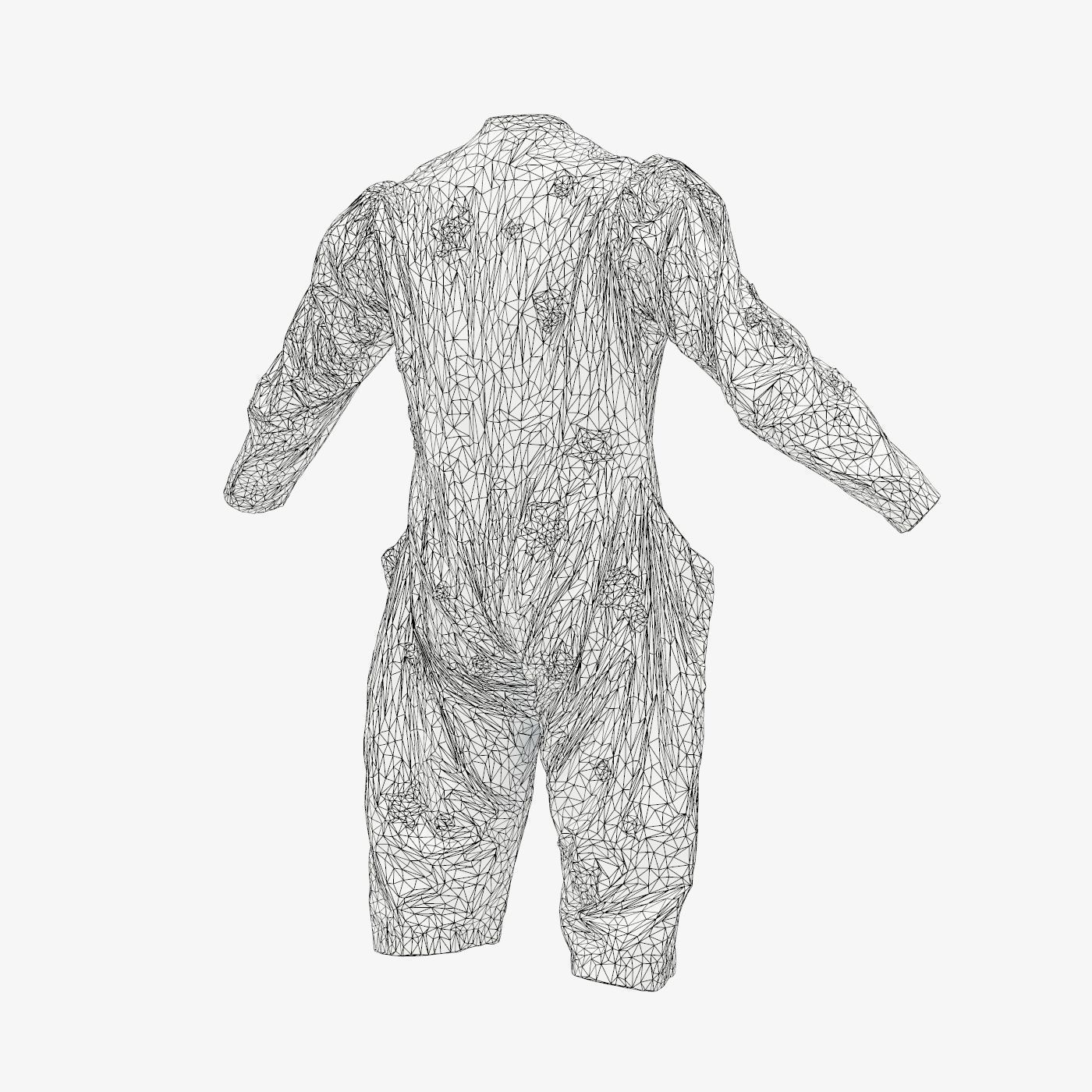 Clown Suit A Low-poly 3D model_15