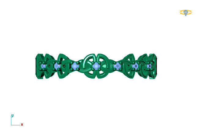 Womens Diamond Signet Ring Women Rings 3dmodels 3D print model 3D print model_2