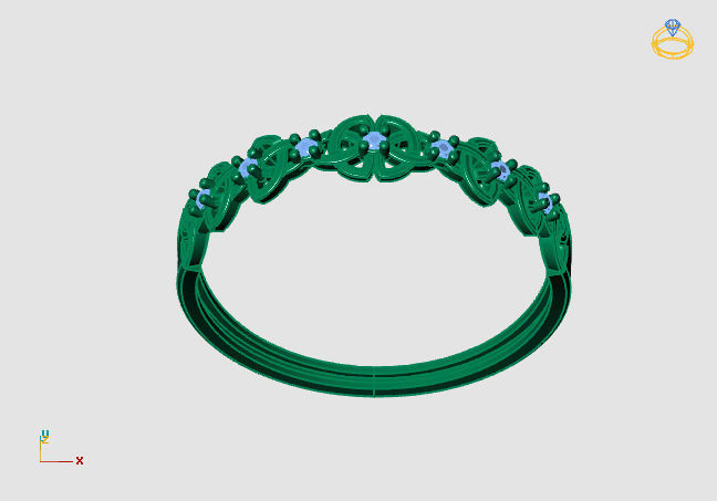 Womens Diamond Signet Ring Women Rings 3dmodels 3D print model 3D print model_3