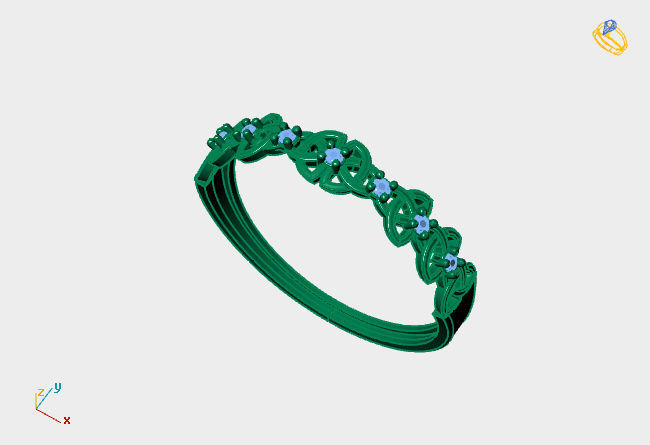 Womens Diamond Signet Ring Women Rings 3dmodels 3D print model 3D print model_1