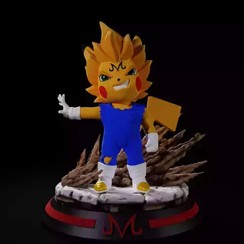 Pikachu cosplay Vegeta 3D print model