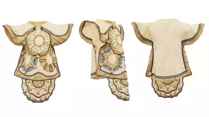 Chinese Warrior Jacket Low-poly 3D model